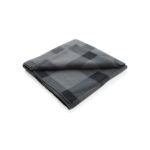 Soft plaid fleece blanket - anthracite - Image 2