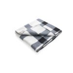 Soft plaid fleece blanket - white - Image 2