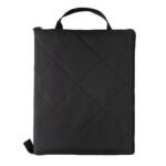 Impact Aware™ RPET foldable quilted picnic blanket - black - Image 3