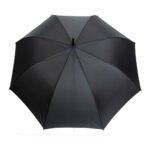 27" Impact AWARE™ RPET 190T auto open bamboo umbrella - black - Image 3
