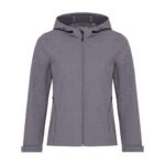 Iqoniq Makalu women recycled polyester soft shell jacket - vulcano heather grey - Image 2