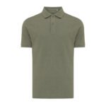 Iqoniq Yosemite recycled cotton pique polo - heather green - Image 2