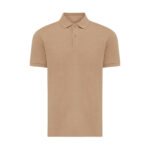 Iqoniq Yosemite recycled cotton pique polo - heather brown