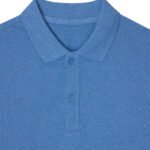 Iqoniq Yosemite recycled cotton pique polo - heather blue - Image 4
