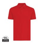 Iqoniq Yosemite recycled cotton pique polo - red