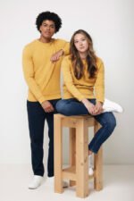 Iqoniq Zion recycled cotton crew neck - ochre yellow - Image 5