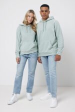 Iqoniq Trivor recycled polyester microfleece hoodie - iceberg green - Image 5