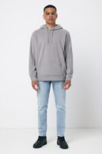 Iqoniq Trivor recycled polyester microfleece hoodie - storm grey - Image 6