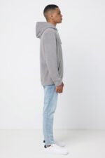 Iqoniq Trivor recycled polyester microfleece hoodie - storm grey - Image 7
