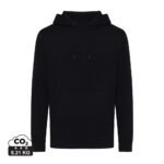 Iqoniq Rila lightweight recycled cotton hoodie - black
