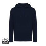 Iqoniq Rila lightweight recycled cotton hoodie - navy