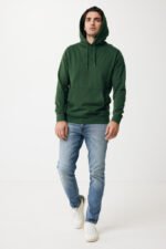 Iqoniq Rila lightweight recycled cotton hoodie - forest green - Image 6
