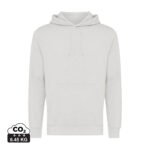 Iqoniq Rila lightweight recycled cotton hoodie - light heather grey