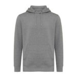 Iqoniq Rila lightweight recycled cotton hoodie - light heather anthracite - Image 2