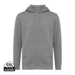 Iqoniq Rila lightweight recycled cotton hoodie - light heather anthracite