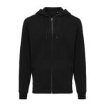 Iqoniq Abisko recycled cotton zip through hoodie - black - Image 2