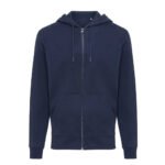 Iqoniq Abisko recycled cotton zip through hoodie - navy - Image 2